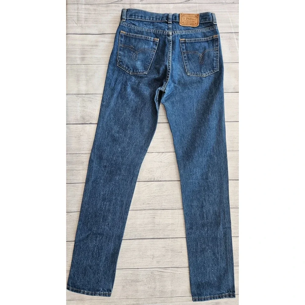 Polo Ralph Lauren Jeans Mens 30X33 Blue Straight Leg Vintage USA Basic‎ Classic